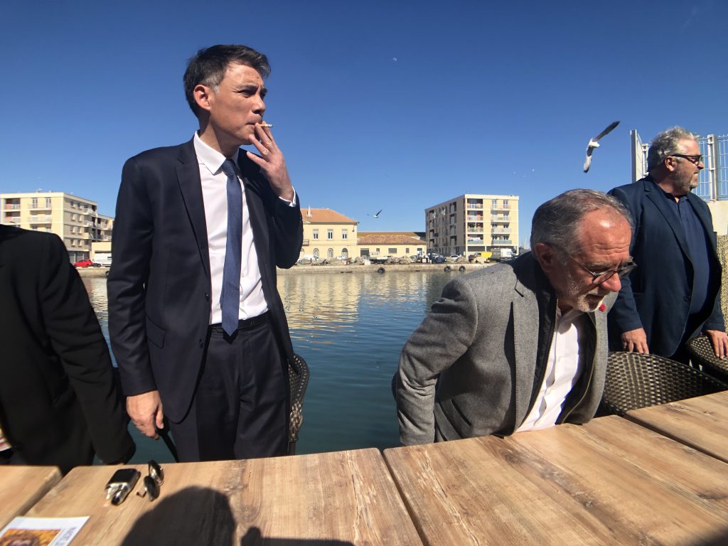 Olivier Faure et Eric Andrieu en campagne pour les élections européeennes 2019