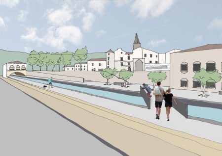 Proposition architecturale d'aménagement du Jaur à Saint-Pons de Thomières